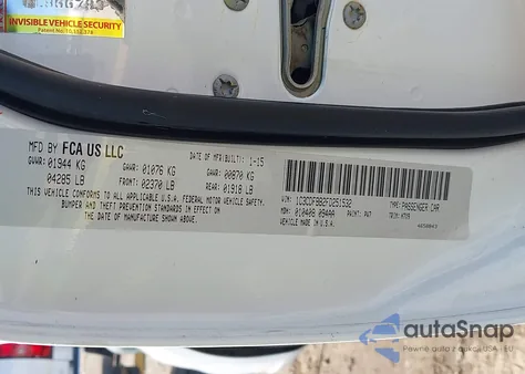 2015 Dodge Dart Sxt z USA, uszkodzony, nr VIN 1C3CDFBB2FD251532